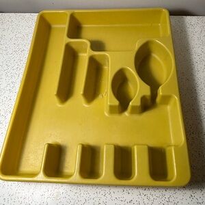 Vintage Rubbermaid cutlery tray - gold